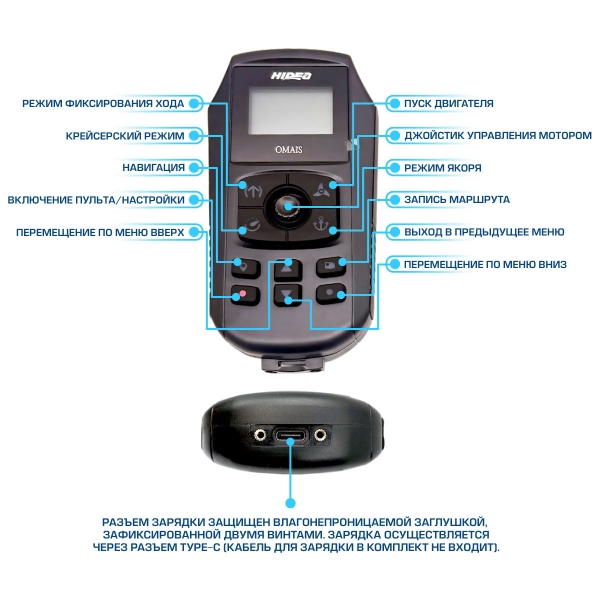 Электромотор носовой HIDEA OMS250S